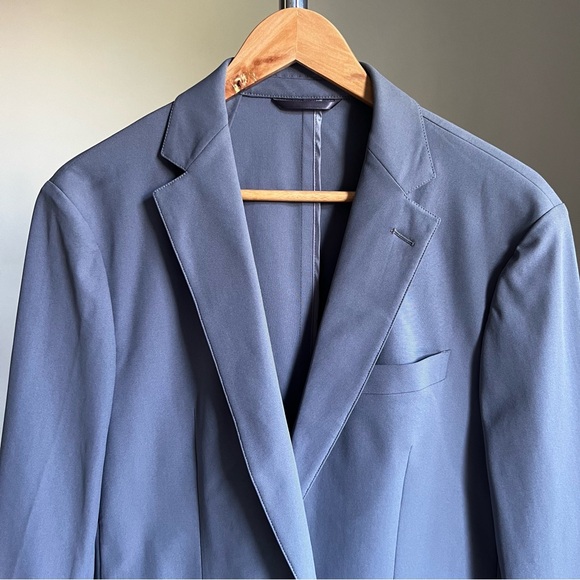 NEW Sene Sz 44 R Gray Soho Flex Tech Sport Coat Unstructured Blazer Travel Work - Picture 3 of 14